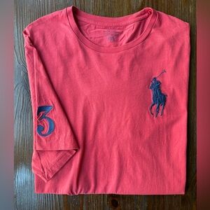 Polo Short Sleeve crew neck T-shirt Men’s Big & Tall 2XLT. Large logo. Like New!